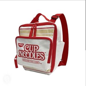 Cup Noodles Backpack with Red Accents